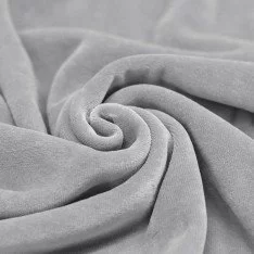 Nicky Velour Fabric Light Grey