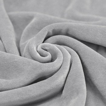 Tessuto Velluto Di Cotone Nicky Grigio Chiaro Tessuto Velluto Di Cotone Nicky Grigio Chiaro