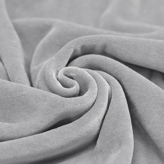 Nicky Velour Fabric Light Grey - (Nicky Velour Fabric)