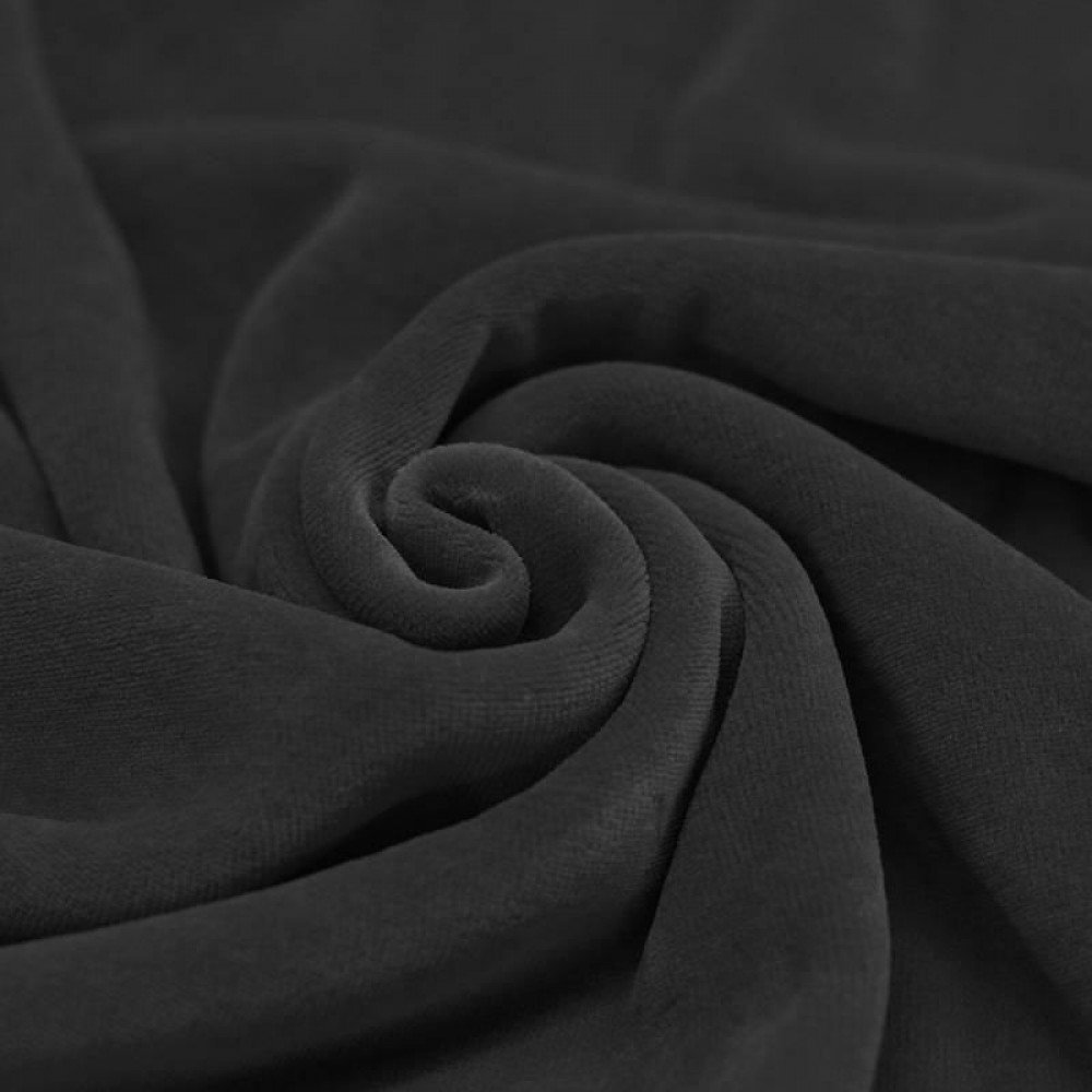 Nicky Velour Fabric Dark Grey