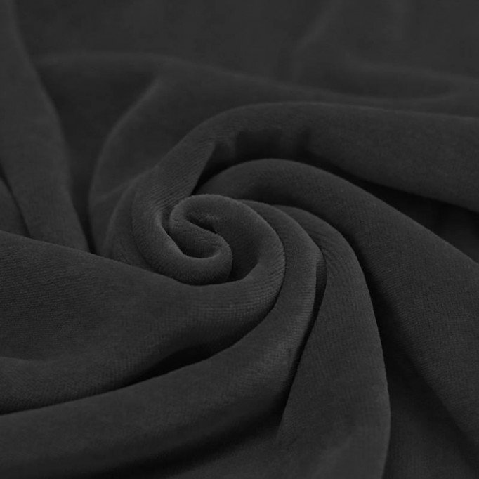 Nicky Velours Gris Foncé  - (Nicky Velours Tissus)