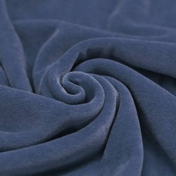 Tissu Nicky Velours Jeans Foncé