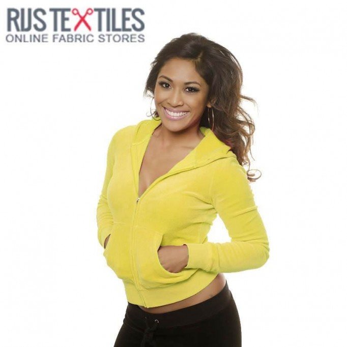 Nicky Velours Jaune  - (Nicky Velours Tissus)