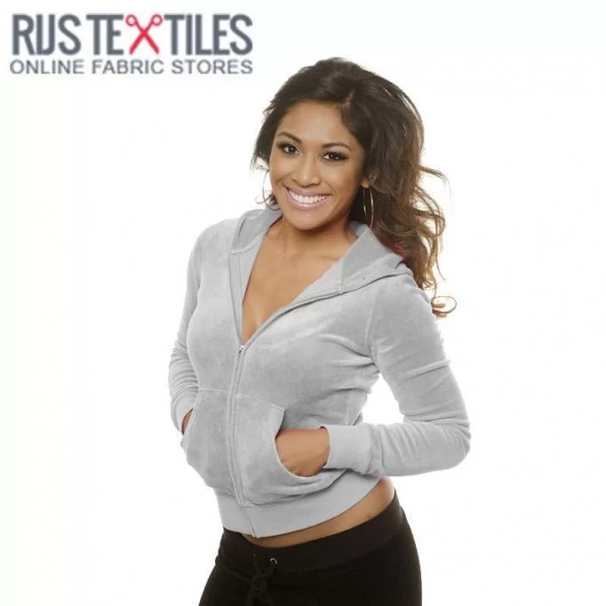 Nicky Velours Gris Clair  - (Nicky Velours Tissus)
