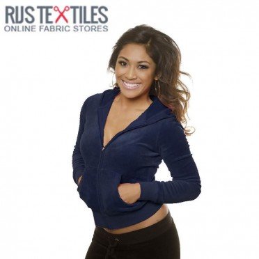Nicky Velour Fabric Navy - (Nicky Velour Fabric)
