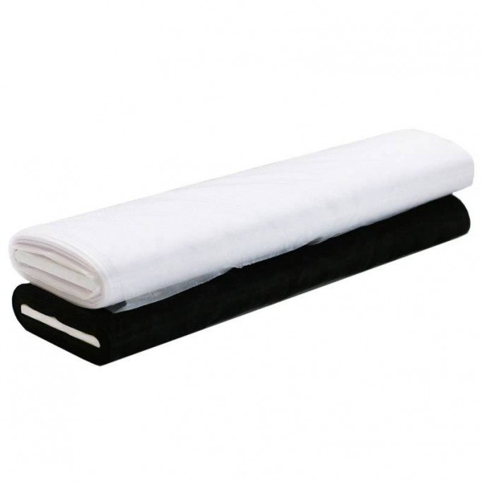 Tissu Organza Noir Et Blanc 50 Mètre Paquet - (Tissu Organza)