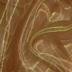 Tissu Organza Deux Tons Camel Laiton