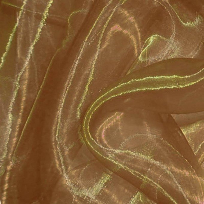 Organza Stof To Tone Kamel Brass - (Organza Dekostof)