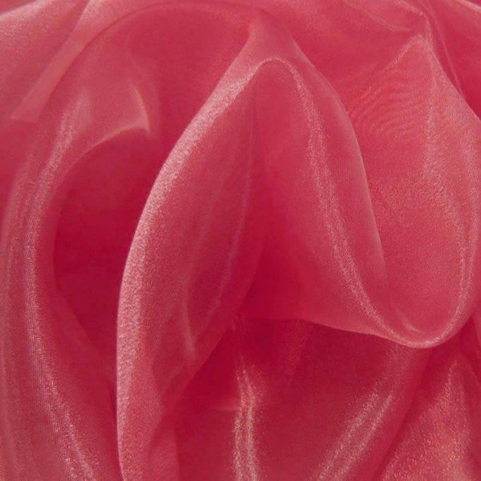 Tissu Organza Fuchsia Rouge - (Tissu Organza)
