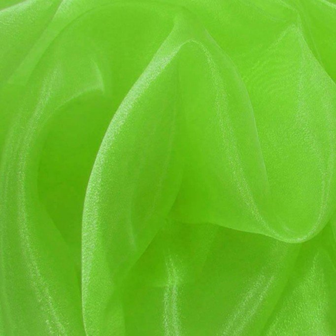 Tessuto Organza Lime Fluor - (Tessuti Organza)