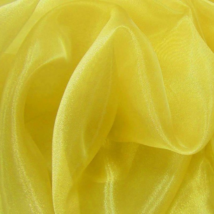 Organza Stof Gul - (Organza Dekostof)