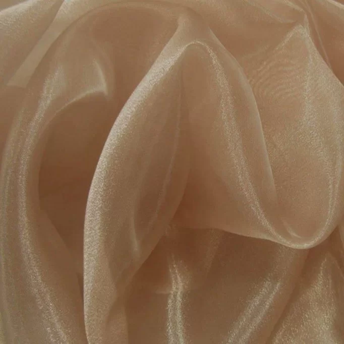 Tissu Organza Chameau - (Tissu Organza)