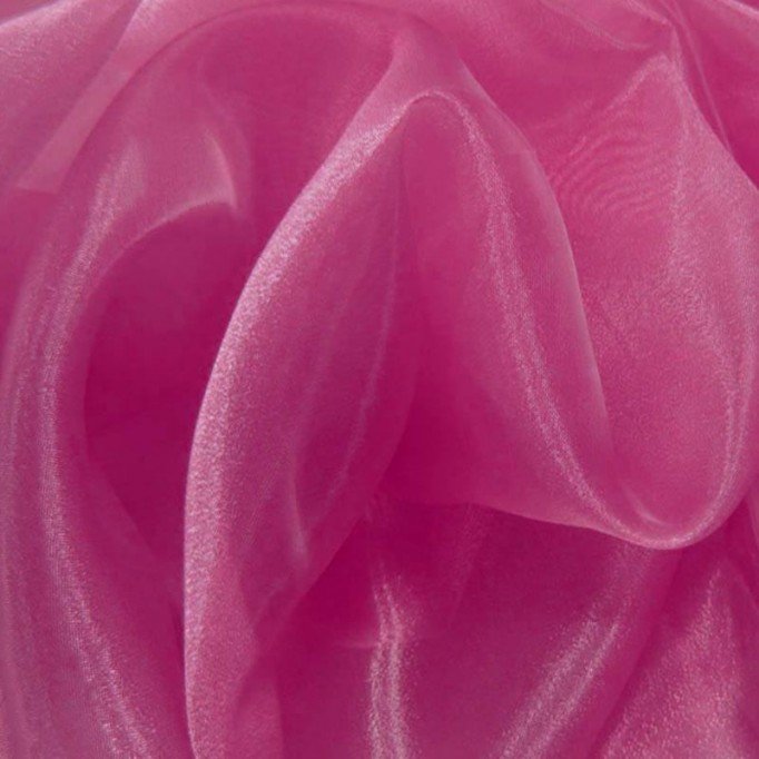 Organza Stof Fluor Fuchsia - (Organza Stoffen)