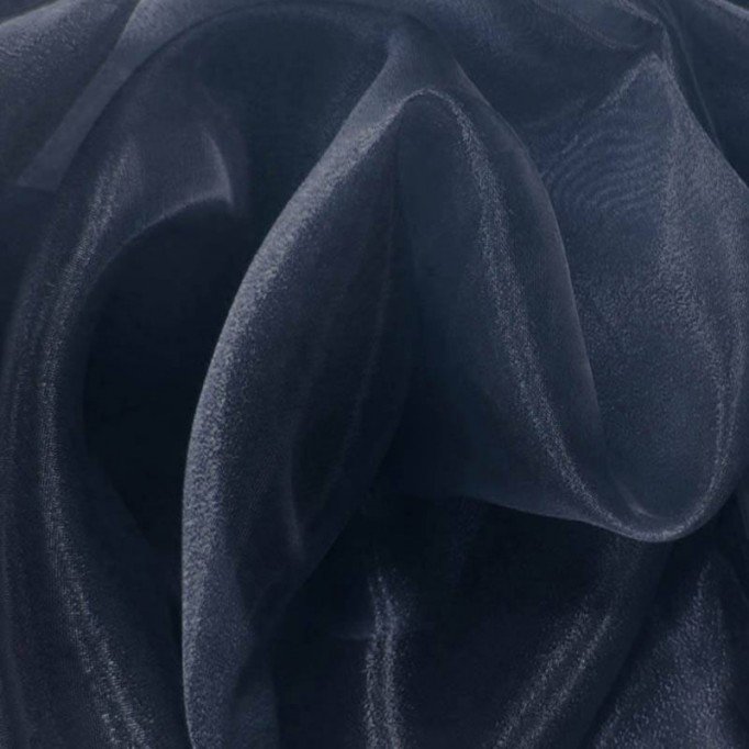 Tissu Organza Marine Clair - (Tissu Organza)