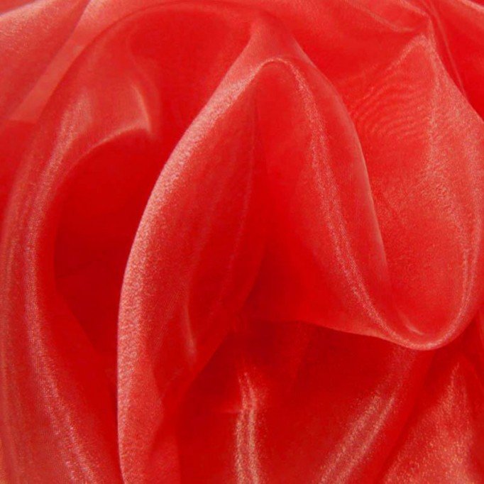 Tissu Organza Rouge - (Tissu Organza)
