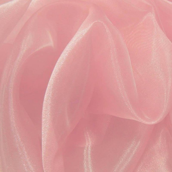 Tissu Organza Rose - (Tissu Organza)