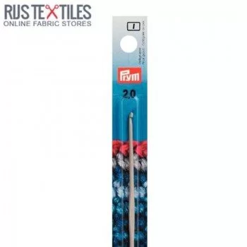Crochet Hook 2mm For Wool With Guide Grey 14cm PRYM 195135
