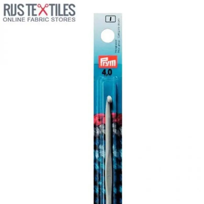Crochet Hook 4mm For Wool With Guide Grey 14cm PRYM 195139 - (Knitting Needles And Crochet Hooks)