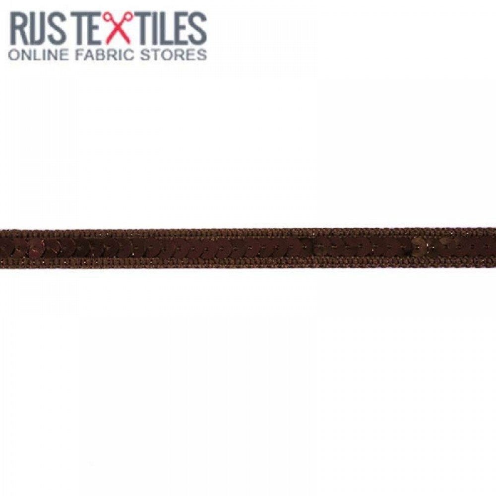 Sequin Trim Brown 10mm Sequin Trim Brown 10mm