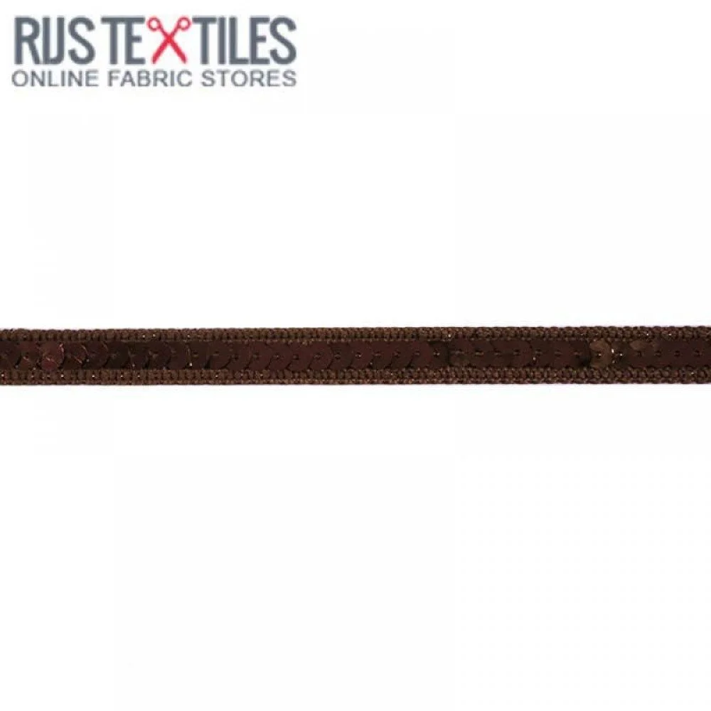 Sequin Trim Brown 10mm Sequin Trim Brown 10mm
