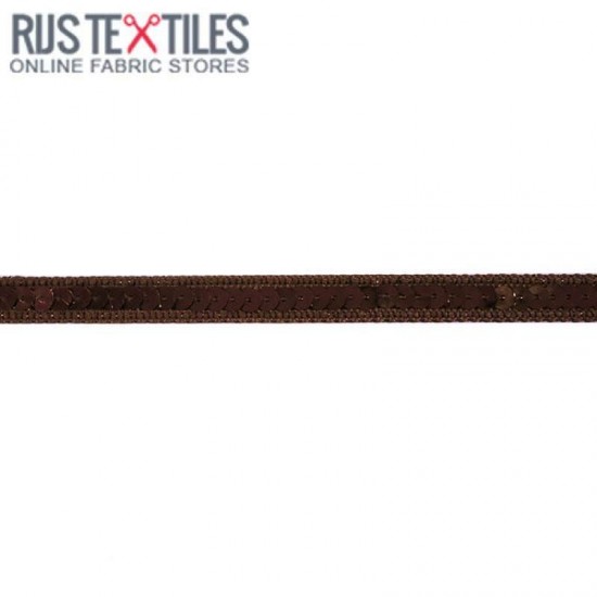 Paillettenband Bruin 10mm Paillettenband Bruin 10mm