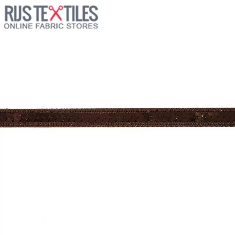 Paillettenband Bruin 10mm