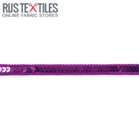 Nastro Di Paillettes Viola 10mm Nastro Di Paillettes Viola 10mm