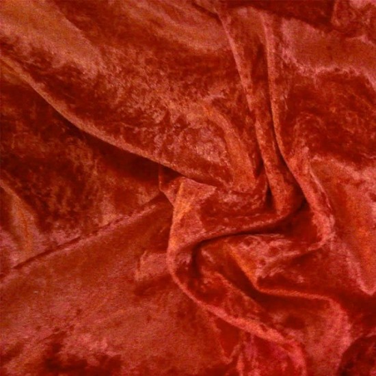Panne Velvet Fabric Brique Panne Velvet Fabric Brique