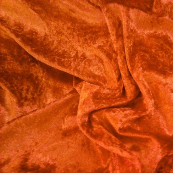 Panne Velvet Fabric Dark Orange Panne Velvet Fabric Dark Orange