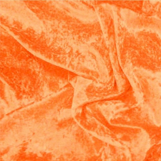 Panne Velvet Fabric Fluor Orange Panne Velvet Fabric Fluor Orange