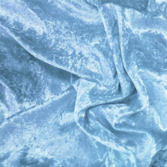 Panne Velvet Fabric Light Blue Panne Velvet Fabric Light Blue
