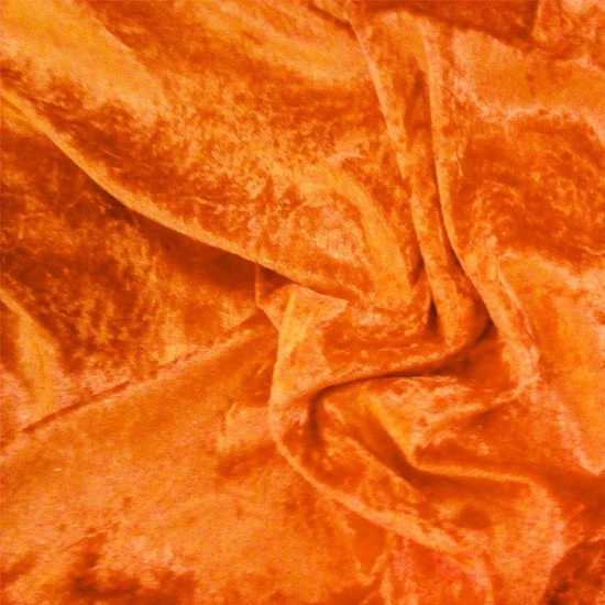 Panne Velvet Fabric Orange Panne Velvet Fabric Orange