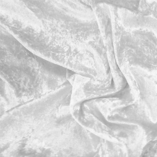 Panne Velvet Fabric White Panne Velvet Fabric White
