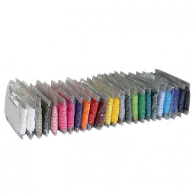 Cotton Piping Tape 10mm Package 24 Colors x 25 Meter - (Ribbons )