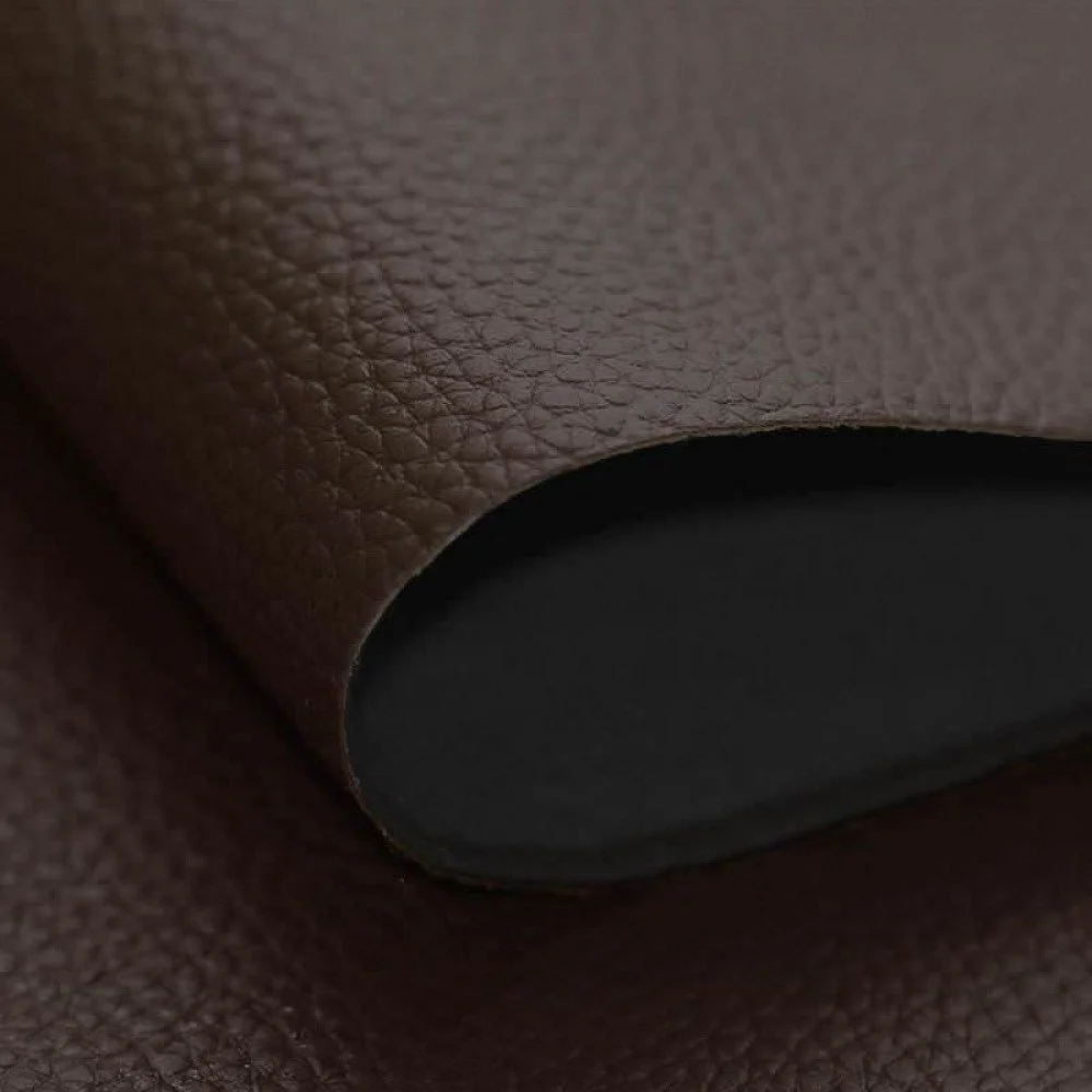Tissu Simili Cuir Pour Sellerie Brun Foncé