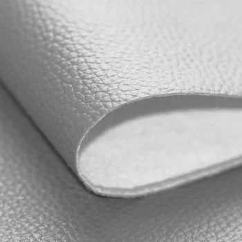 Tissu Simili Cuir Pour Sellerie Gris Clair