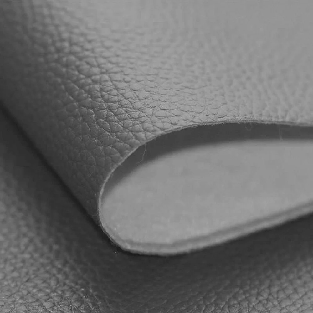 Tissu Simili Cuir Pour Sellerie Gris 
