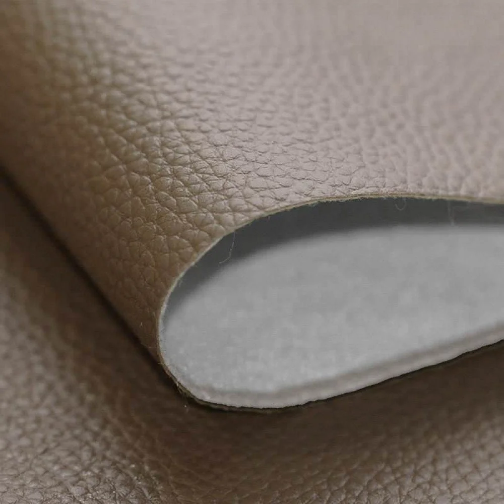 Tissu Simili Cuir Pour Sellerie Taupe