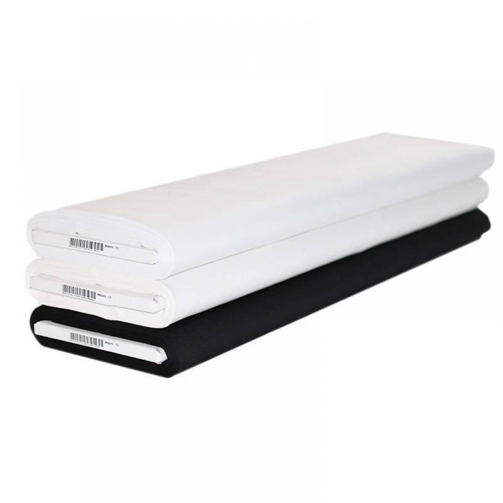 Poplin Cotton Fabric Black, White And Ecru 15 Metres Package Poplin Cotton Fabric Black, White And Ecru 15 Metres Package