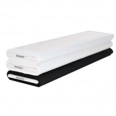 Poplin Cotton Fabric Black, White And Ecru 15 Meters Package