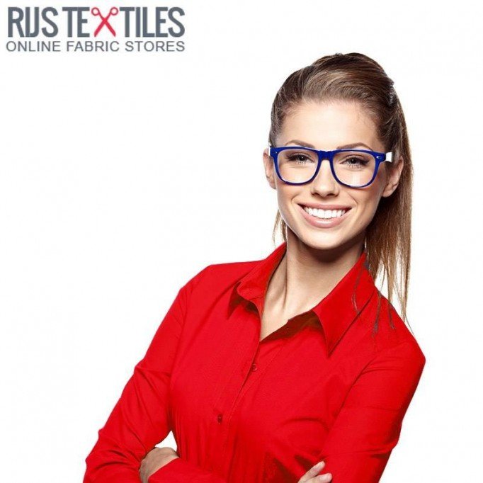 Baumwolle Poplin Stoff Rot  - (Poplin Baumwolle Stoffe)