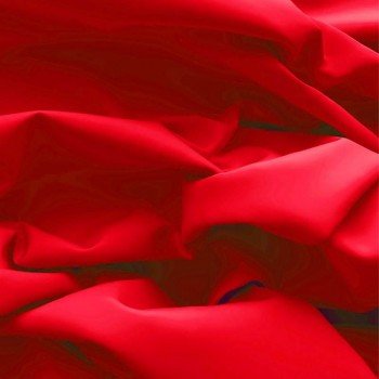 Bomuld Poplin Stof Rød 