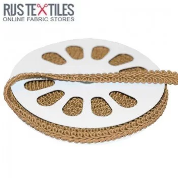 Sznurek Galonowy Spleciony Ciemny Beż 9mm