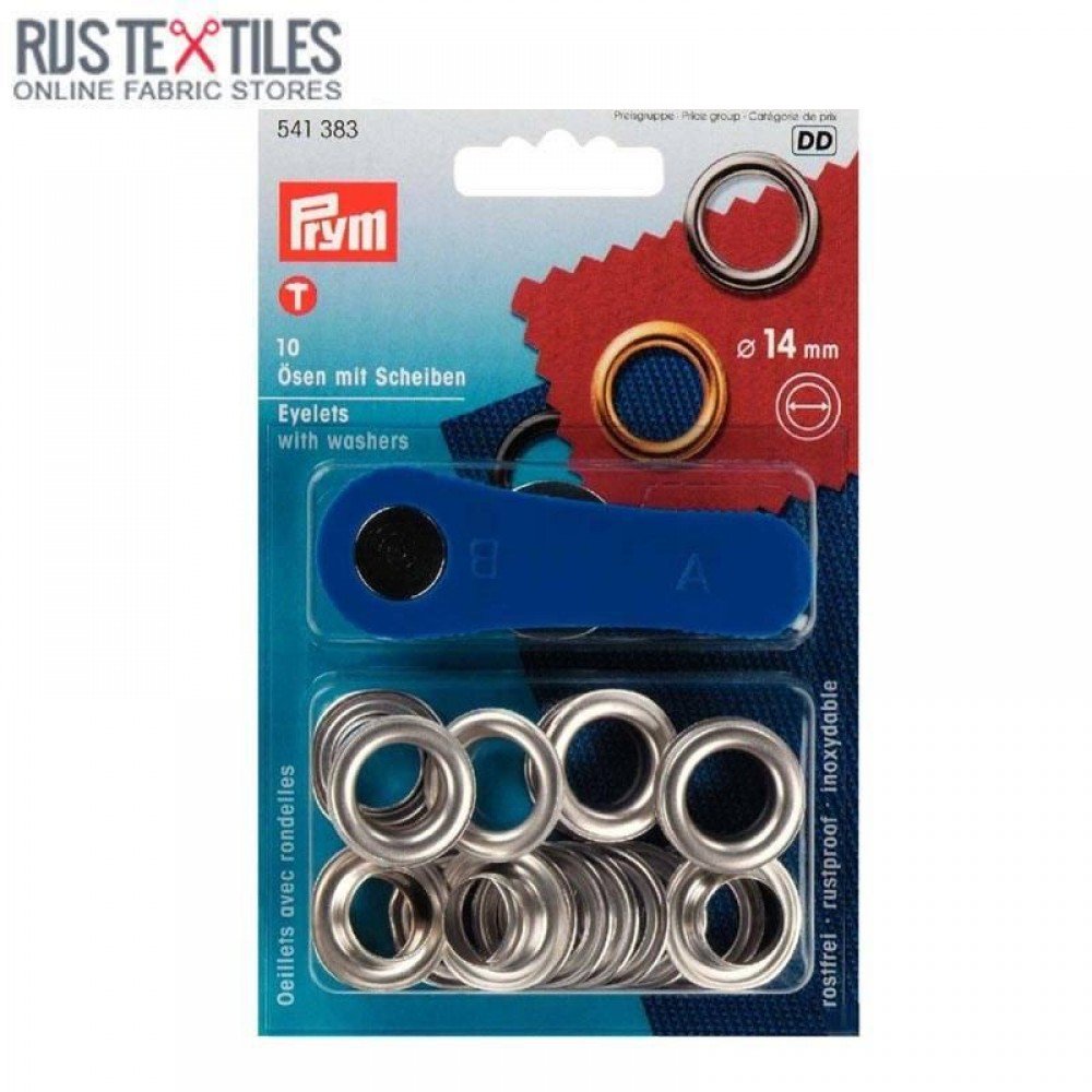 Sejlringe 14mm Sølv Prym 541383 Sejlringe 14mm Sølv Prym 541383