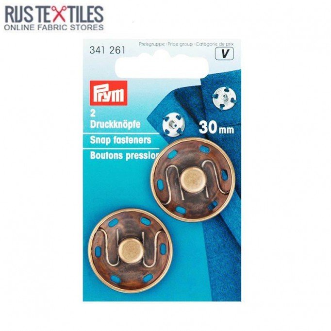 Trykknapper For Syning 30 mm Messing Prym 341261 - (Syartikler)