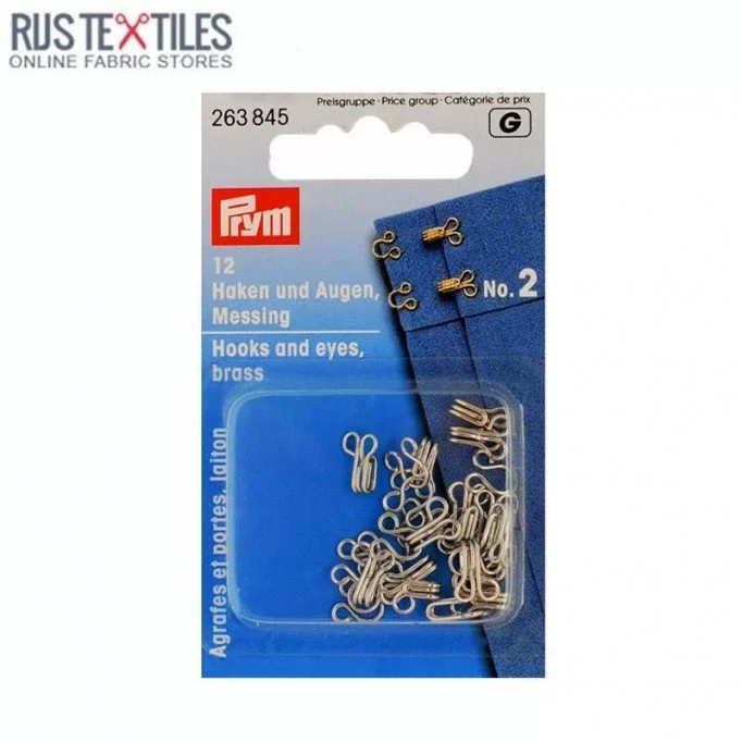Haken En Ogen Ziverkleurig No.2 Prym 263845 - (Fournituren Accessoires)