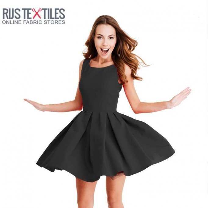 Tissu Punta Di Milano Jersey Noir - (Tissus Jersey)