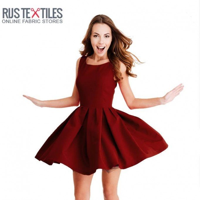 Tissu Punta Di Milano Jersey Bordeaux - (Tissus Jersey)