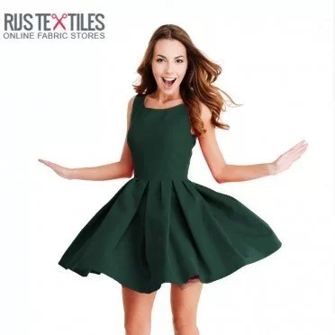 Tessuto Punta Di Milano Jersey Verde Scuro - (Jersey Tessuti)