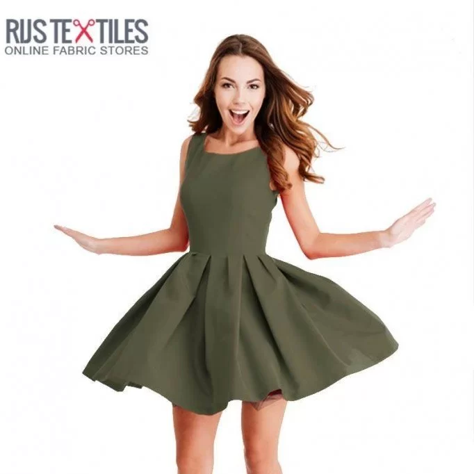 Tessuto Punta Di Milano Jersey Verde Militare - (Jersey Tessuti)